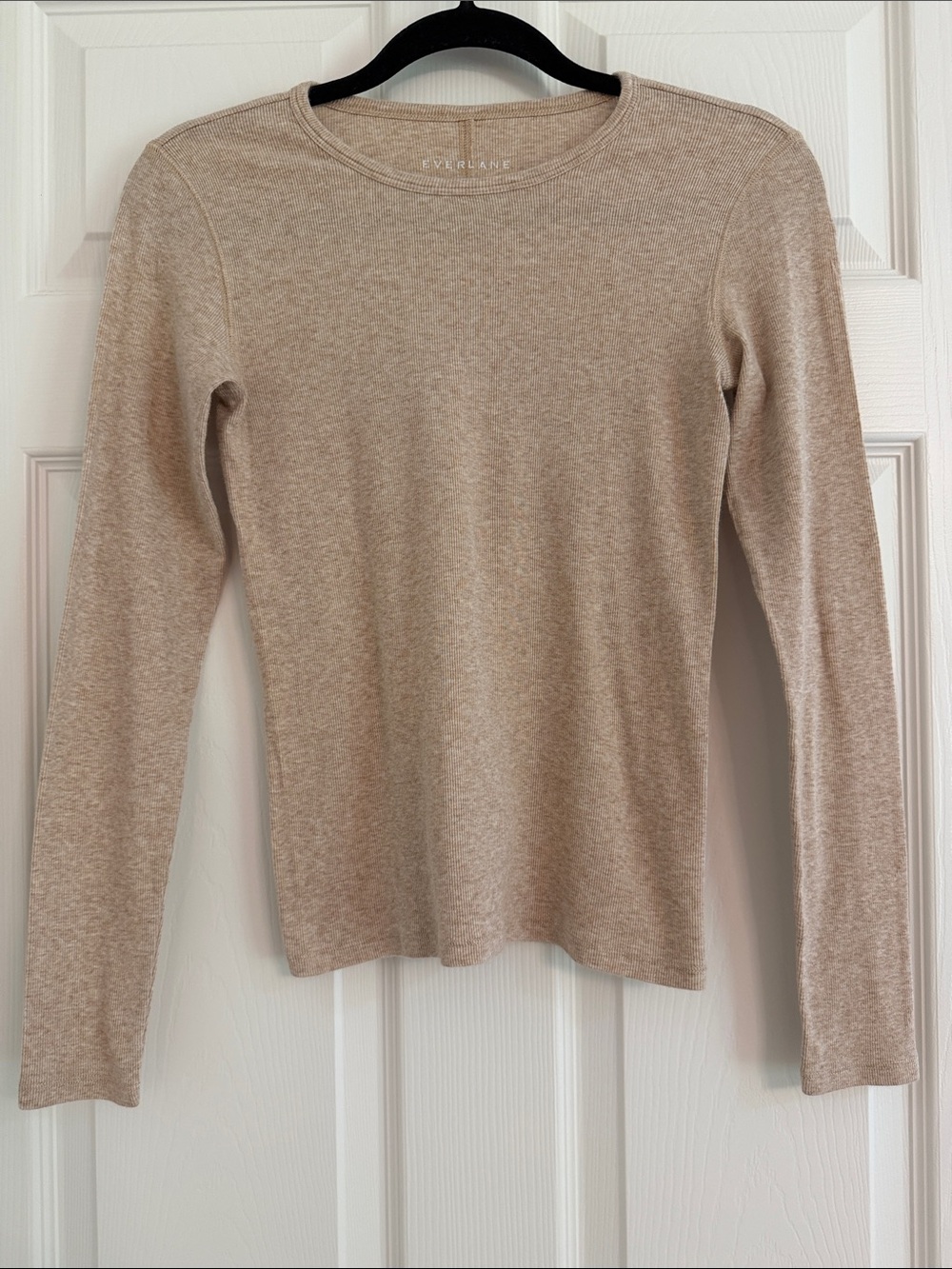 Everlane | The Luxe Rib Long-Sleeve Crew in Oatmeal